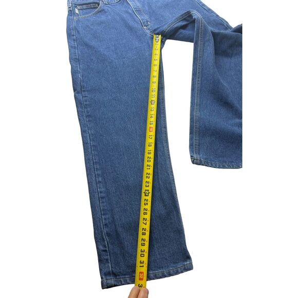 Men's Carhartt Denim Blue Work Jeans Relaxed Fit Flame Resistant Size 38X32‎ - Picture 9 of 10